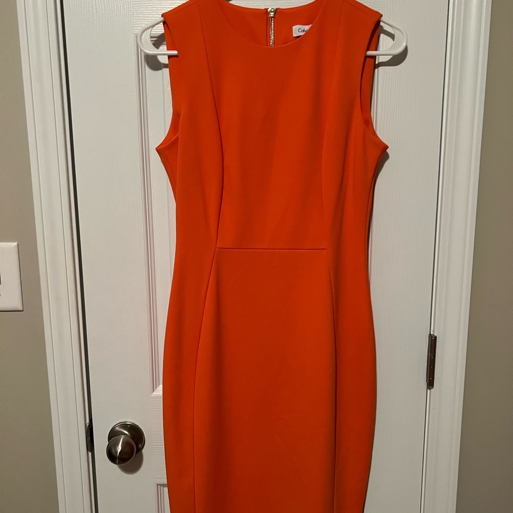 Orange Calvin Klein Dress